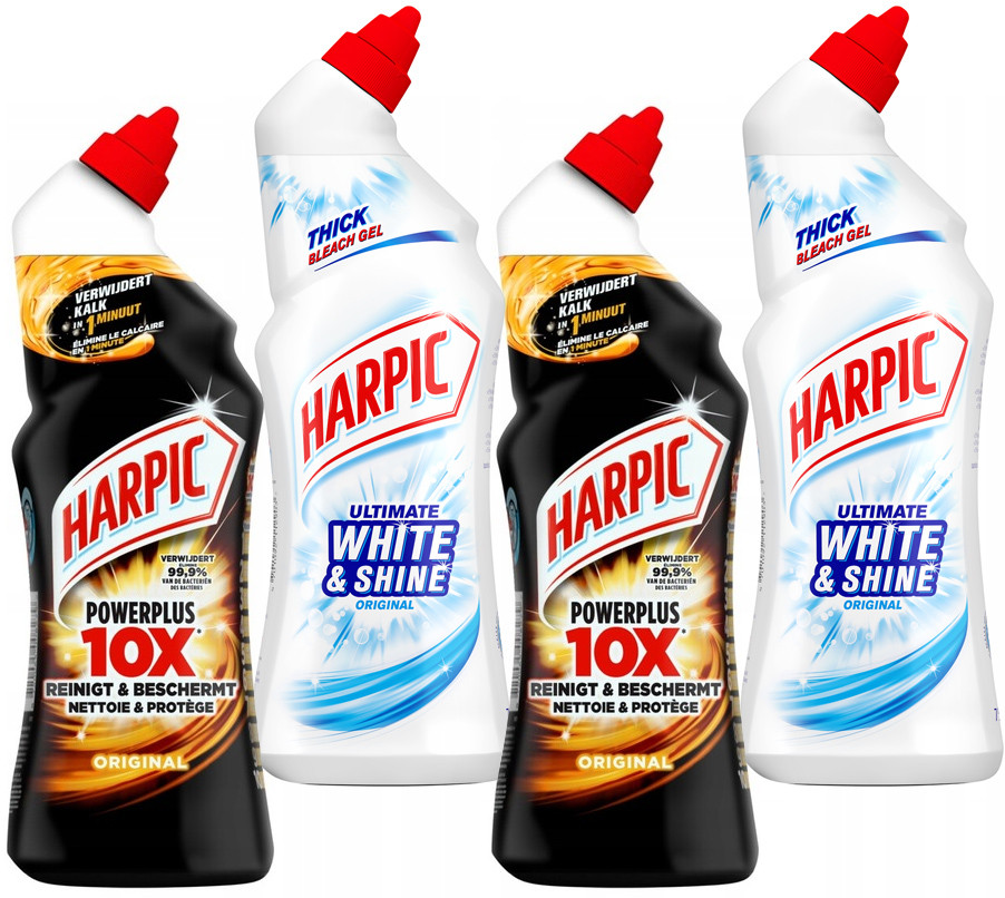 Harpic White & Shine Gel na čištění Wc s bělidlem 750ml x3