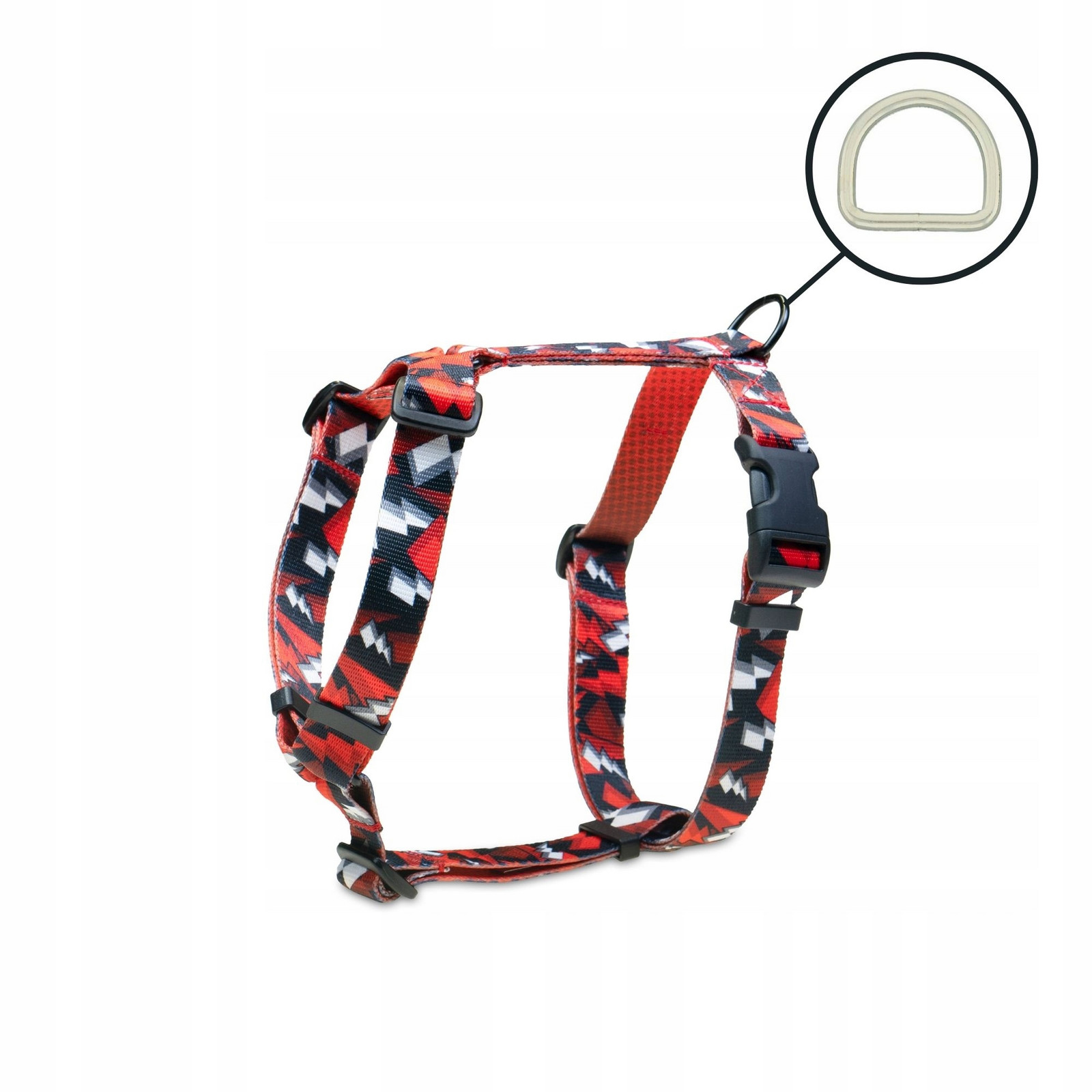 Postroj guard vycházkový pro středního velkého psa revolution červený M