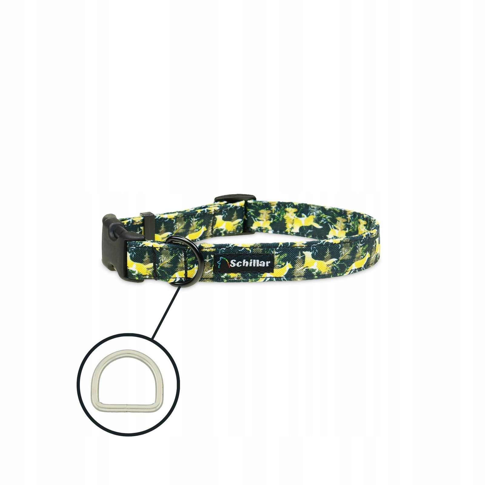 Obojek na přezku pro velkého psa barevný zlaté lišky L XL 40-60cm