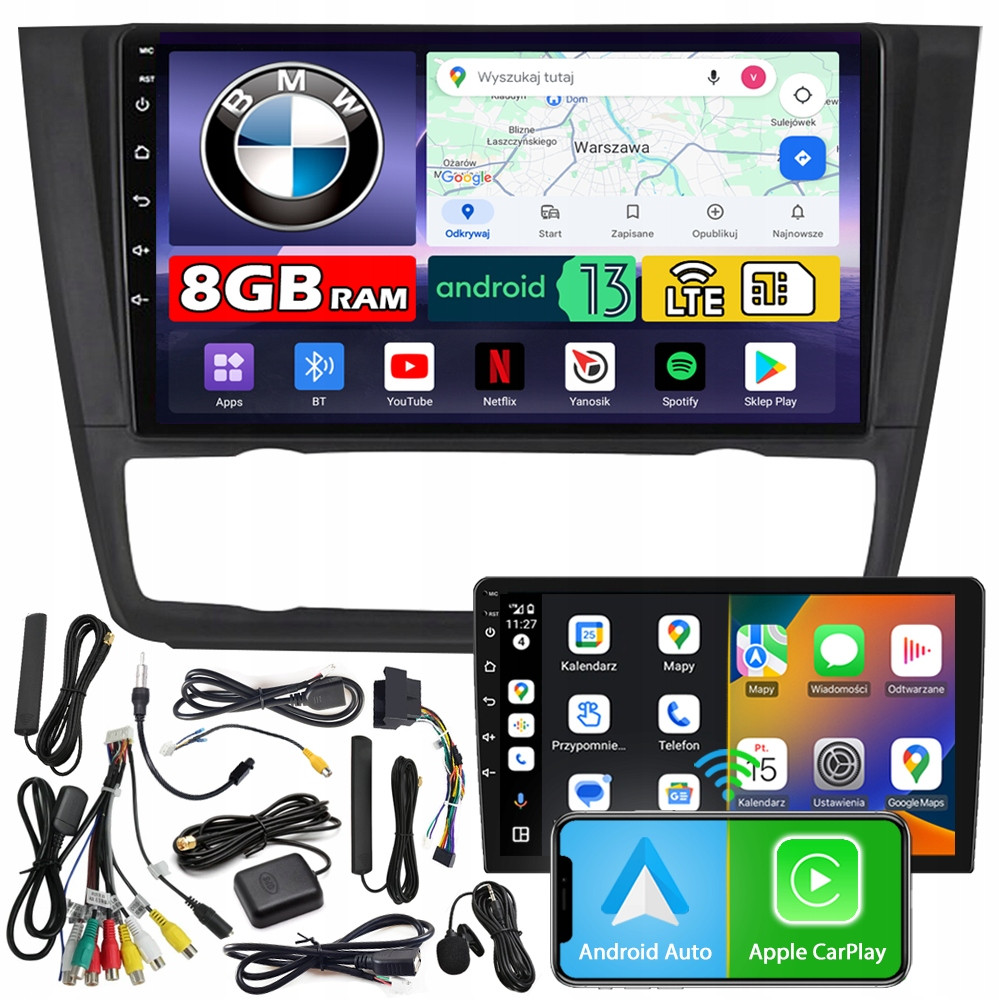 Ncs Autorádio ZQ9 Bmw 1 E81 E82 E87 E88 Android Navigace 8GB Lte
