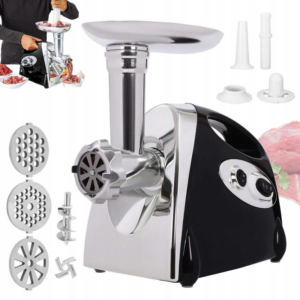 Mlýnek Na Maso Na Napichování Klobás Elektrický 3 Sítka 800W
