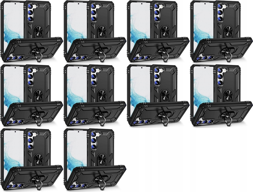 10x Pouzdro Samsung Galaxy S22+ 5G Černé Odolné