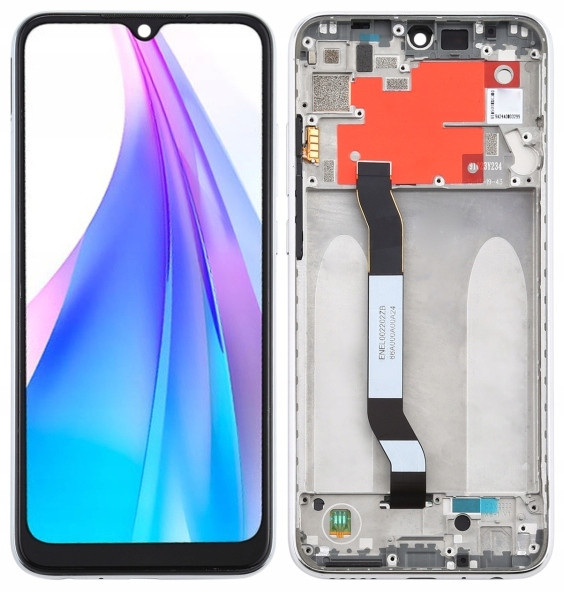 LCD displej Dotyk Pro Xiaomi Redmi Note 8T Rámeček Stříbrný