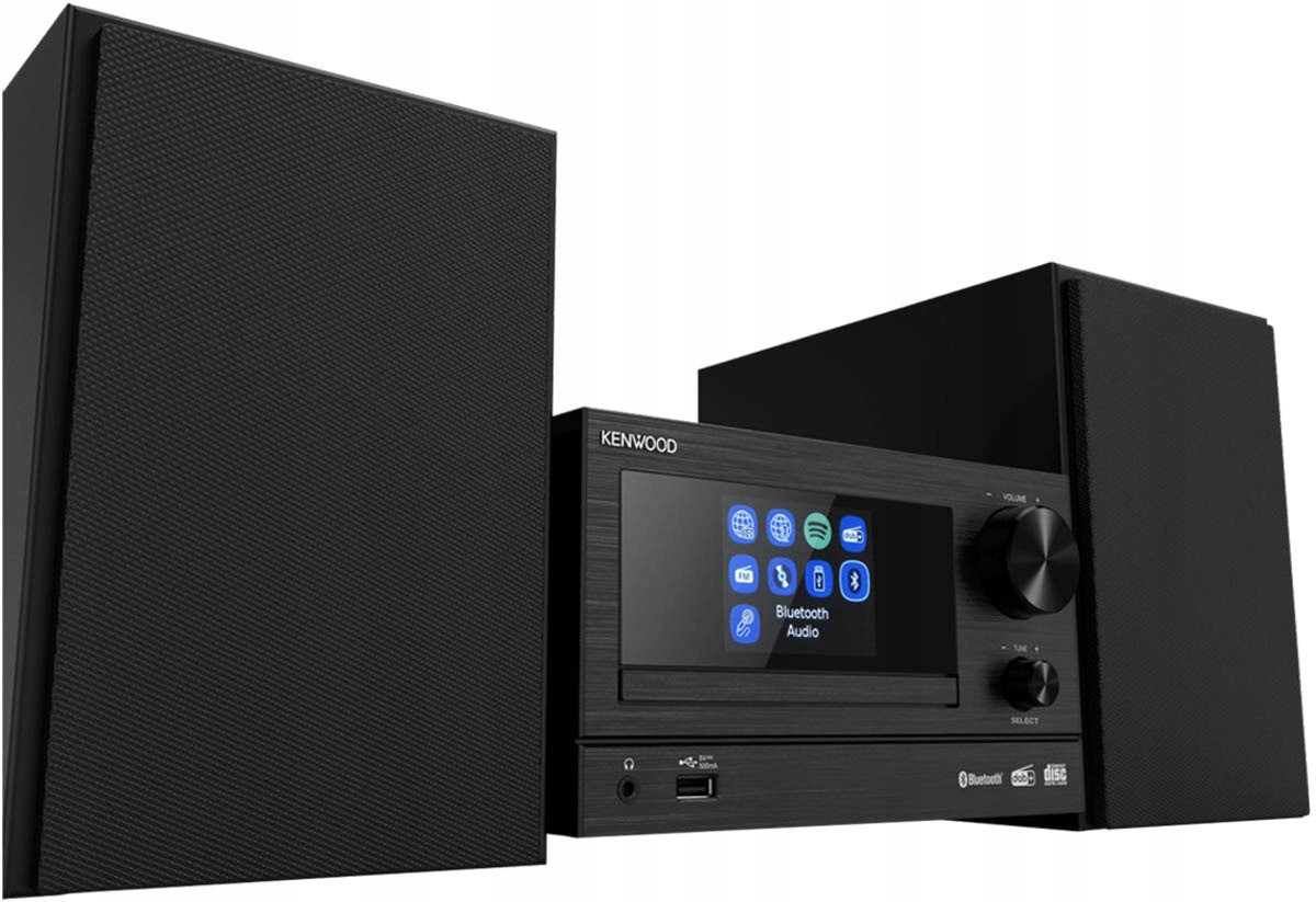 Stereo věž Kenwood M-7000S-B HiFi set černá s Bluetooth, Usb, CD