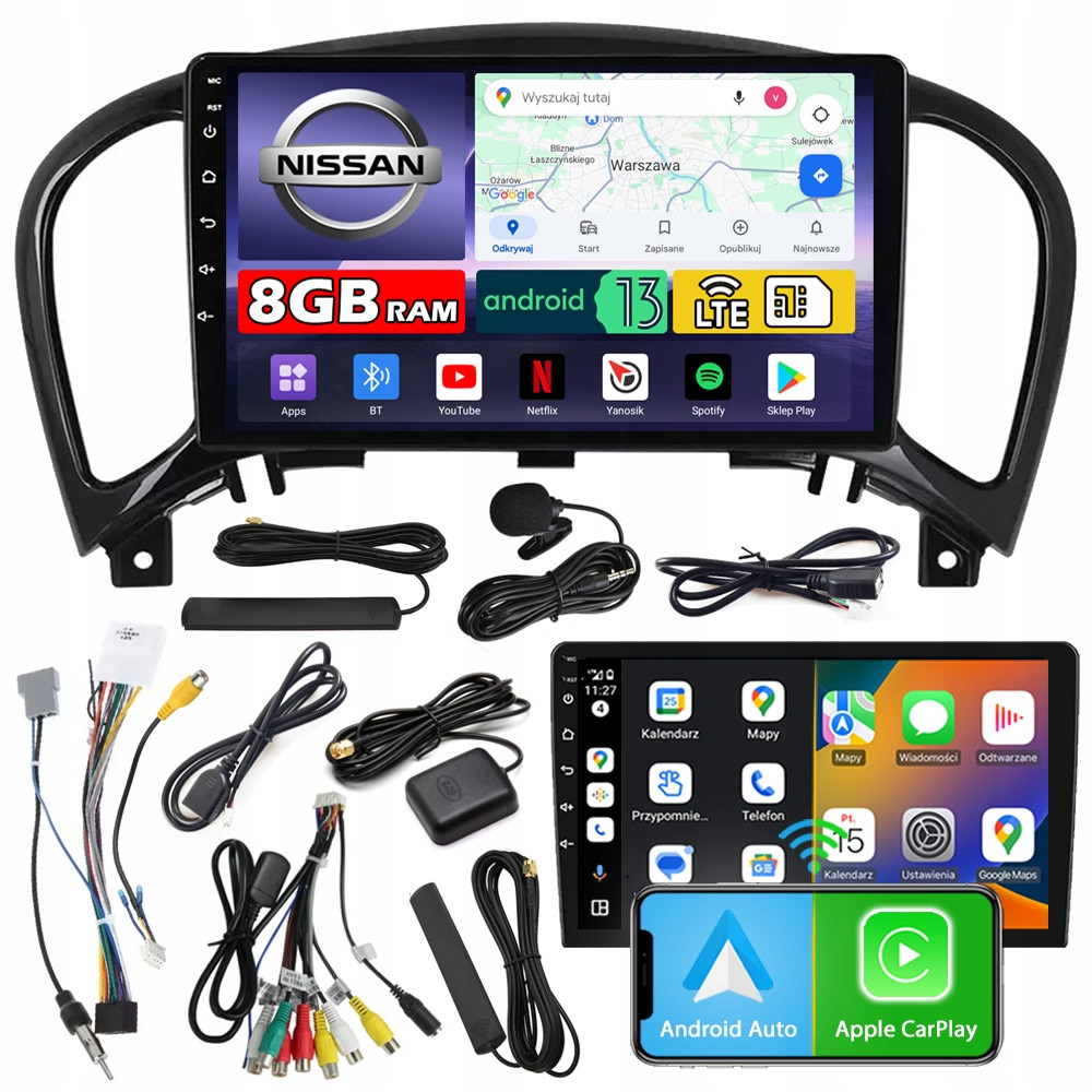 Ncs Autorádio ZQ9 Nissan Juke 2010-2019 Android Navigace 8GB Lte