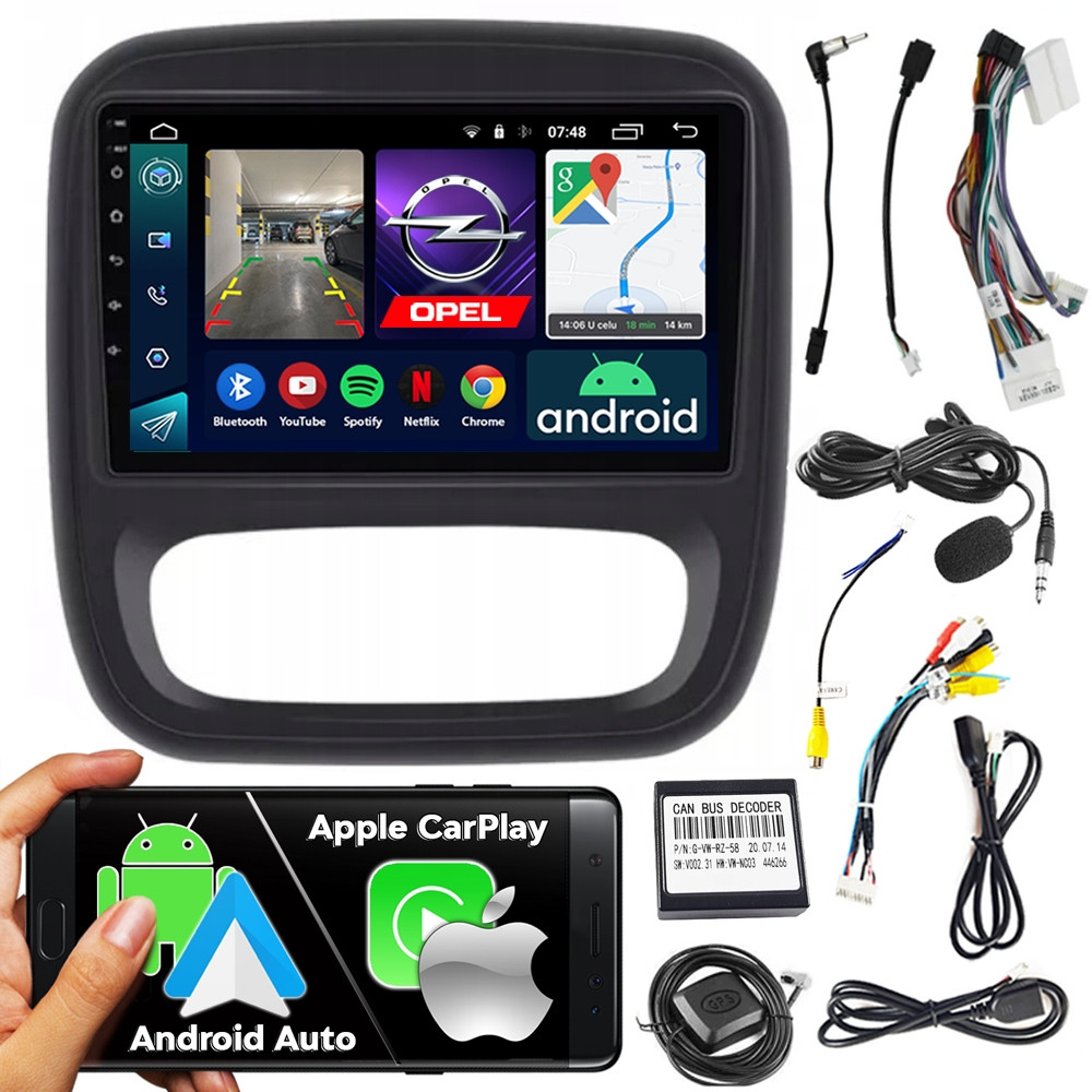 2DIN Ncs Autorádio RS-305 Opel Vivaro B 2014-2019 Android Navigace