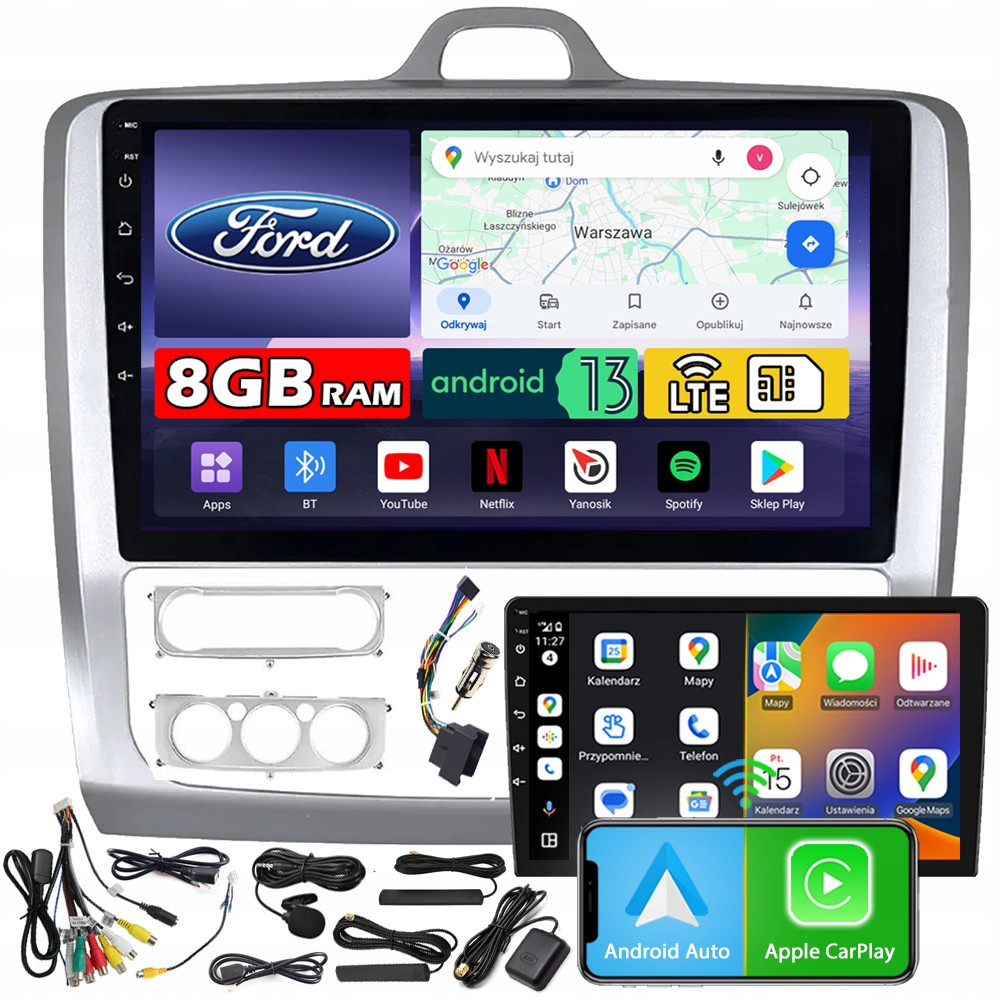 Autorádio Ncs ZQ9 Ford Focus Mk2 2004-2011 Navigace 8GB Lte