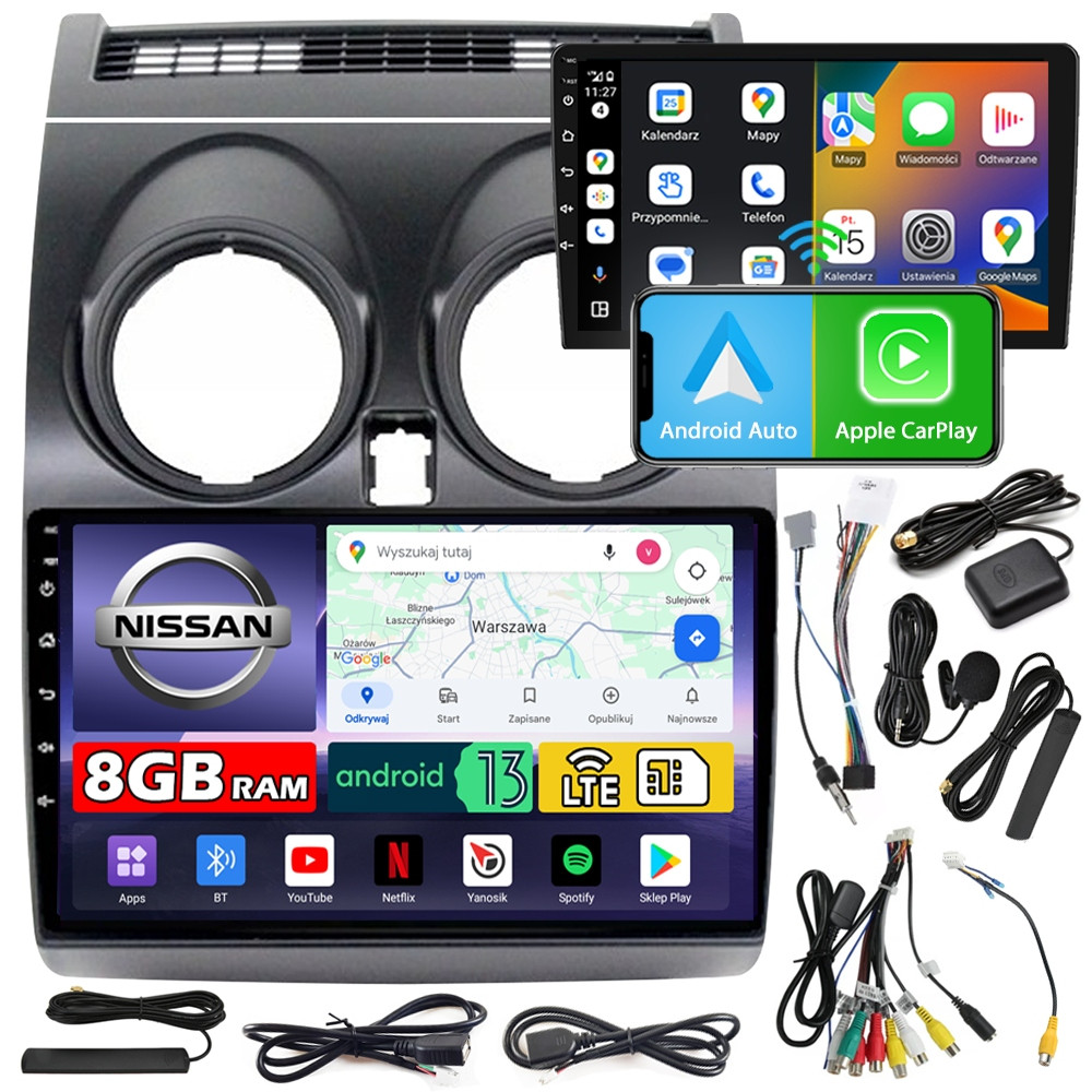 Ncs Autorádio ZQ9 Nissan Qashqai 2006-2013 Android 8GB Lte