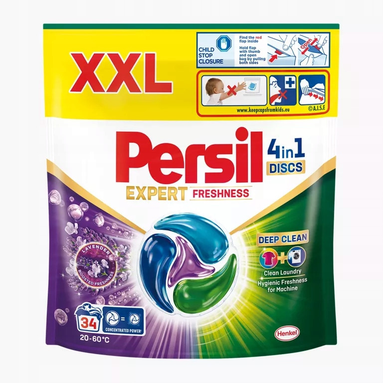 Kapsle Na Praní Persil Expert Freshness Disc 4 In 1 34 Kusy Levandule