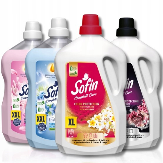 Sofin Tekutý prací prostředek Color Black XXL Aviváž MIX 4 x 2,5 l