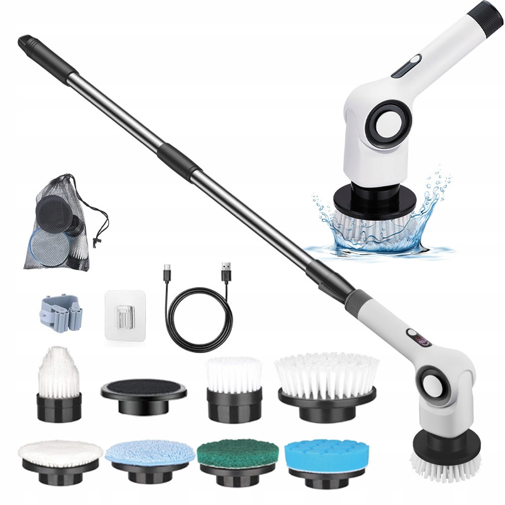 Ruční Elektrický Kartáč Na Čištění Podlah Pro Domácnost Rotační Mop 9V1