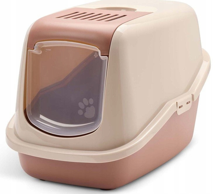 Savic Nestor Uzavřená toaleta s filtrem pro kočky Toskánská červená