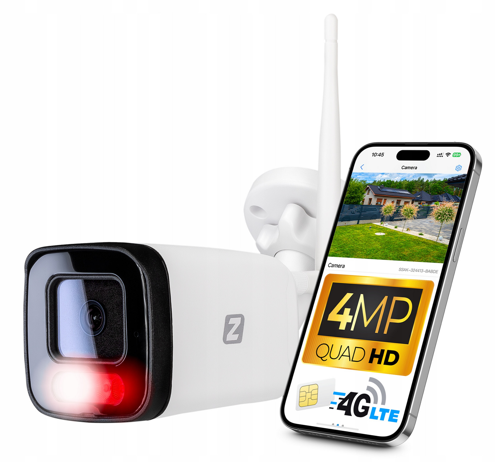 Venkovní Ip kamera Gsm 3G 4G Lte Sim 4MPx Tubová 4xZOOM Metal Audio Led