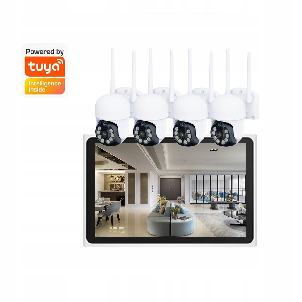 3MPX Wifi Kamerový Set S Nvr LCD Tuya Smart Live