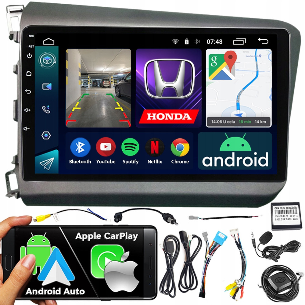 Ncs Autorádio RS-305 Honda CIVIC IX 2012-2015 Android Navigace