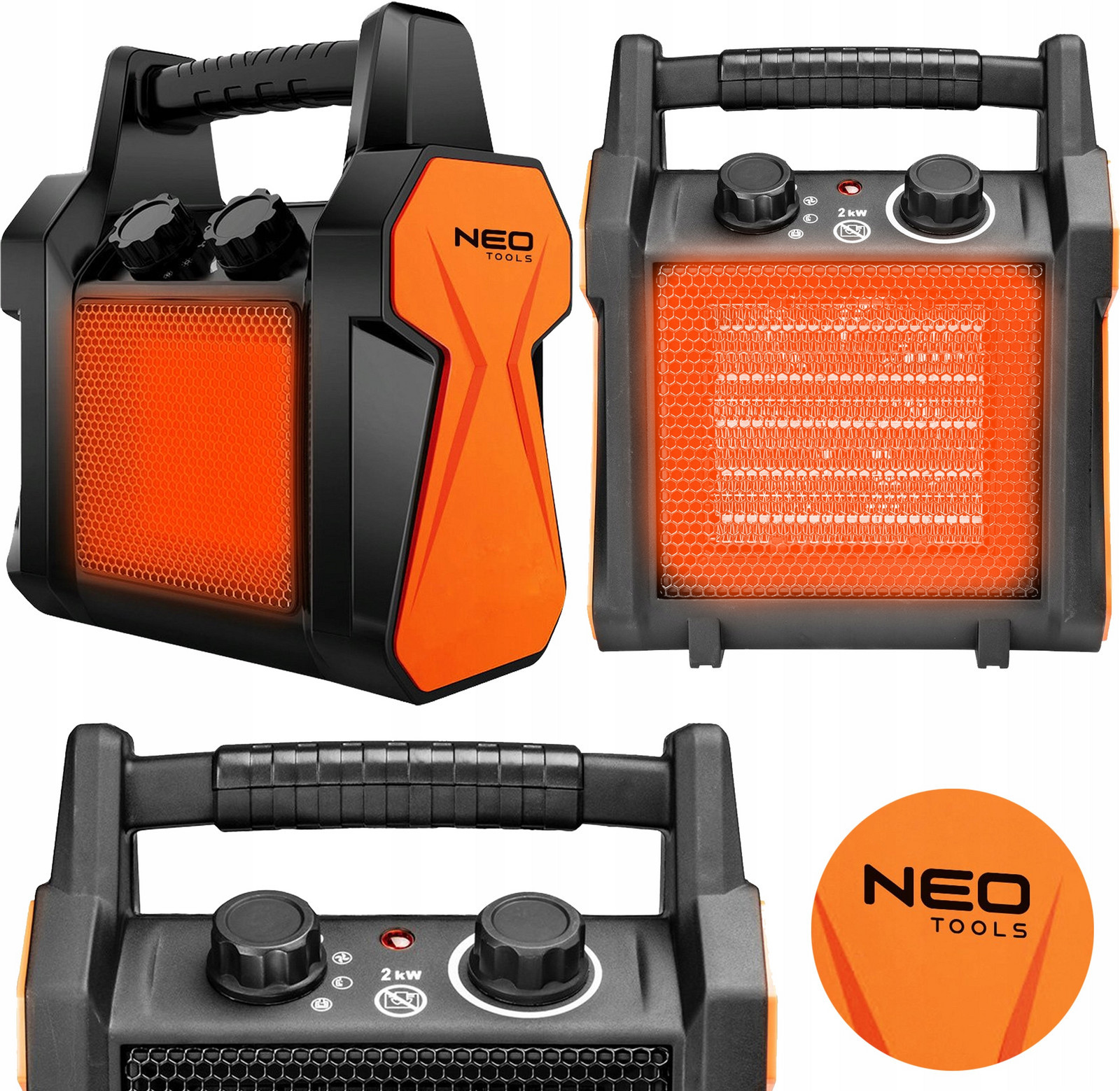 Elektrický Keramický Ohřívač Neo Tools Farelka 2KW Ptc 90-060 2000W