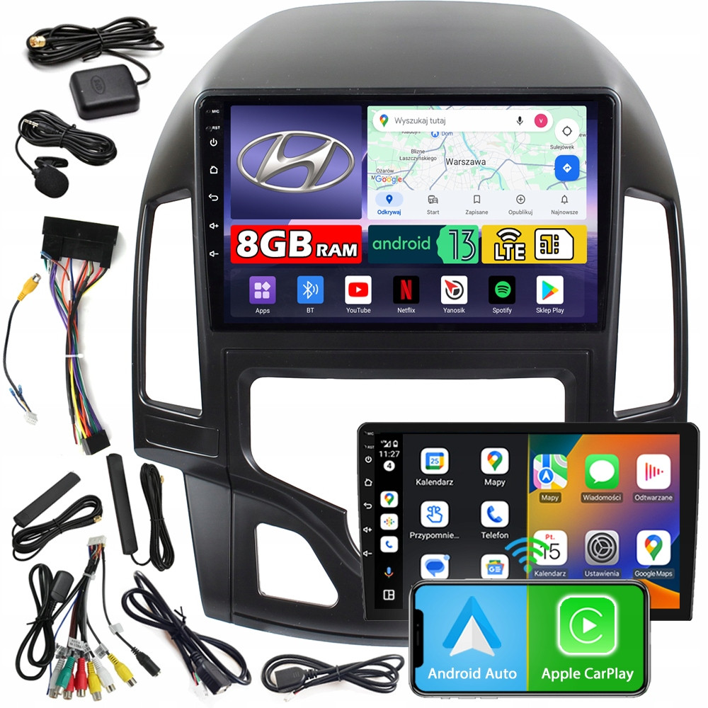 Autorádio Ncs ZQ9 Hyundai i30 I 2007-2012 Auto Android 8GB Lte