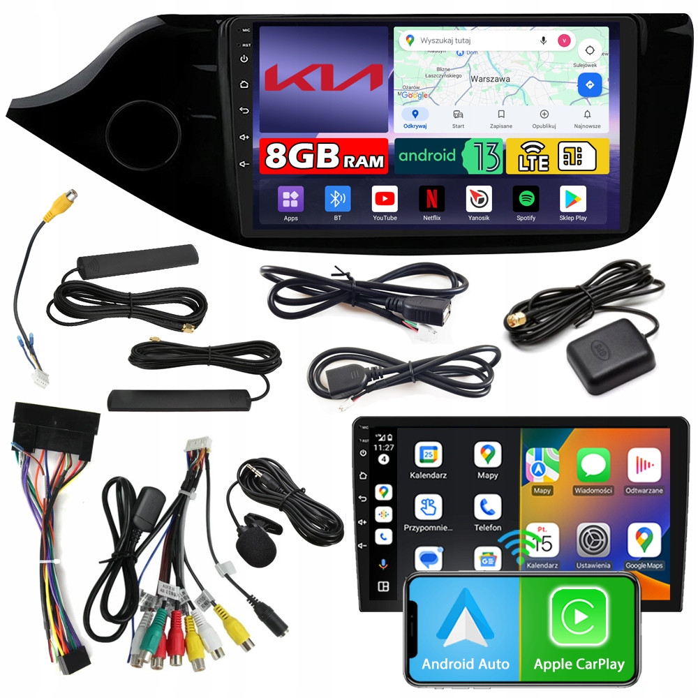 Ncs Autorádio ZQ9 Kia Ceed 2 II 2012-2018 Android Navigace 8GB Lte