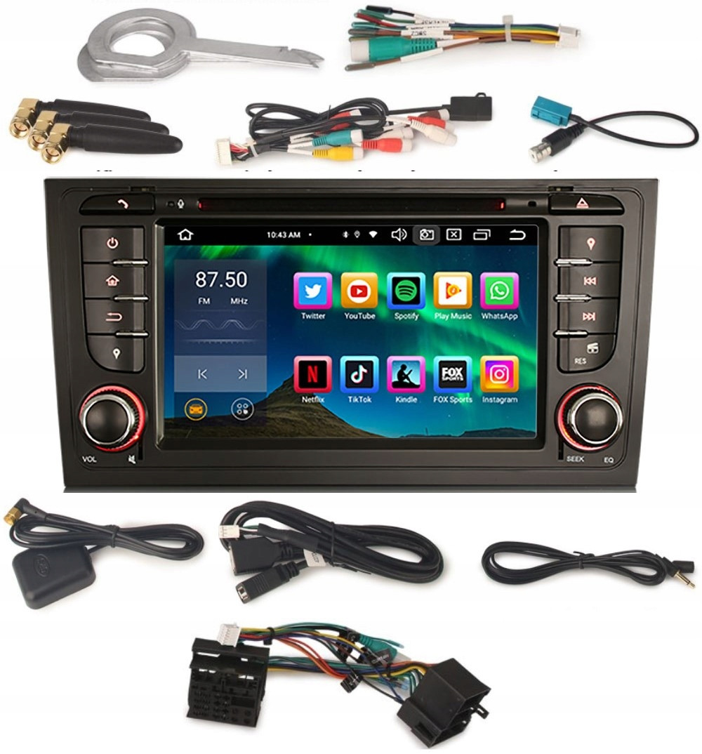 Rádio 2DIN Navigace Android Audi A6 S6 RS6 Allroad 4/64 Gb Dsp Carplay Lte