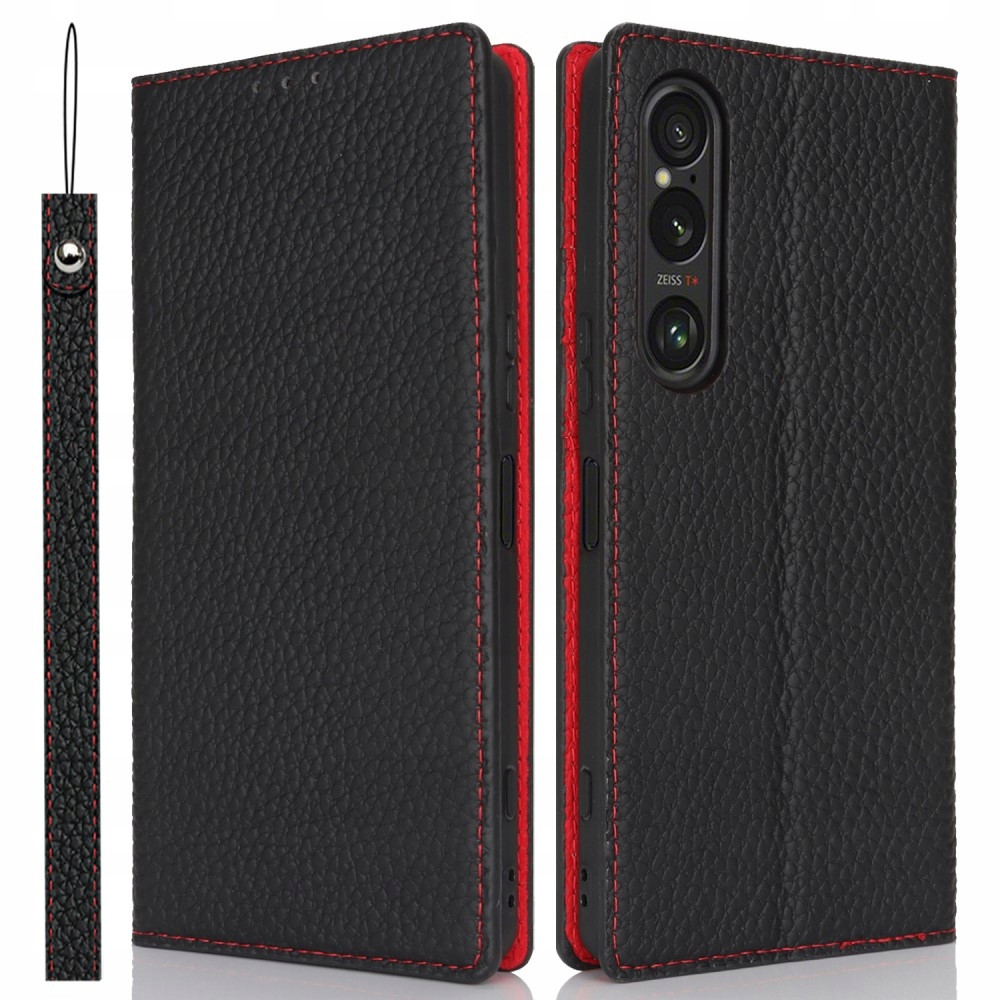 Kožené Pouzdro Pro Sony Xperia 1 VI Kryt Case Wallet Se Stojánkem