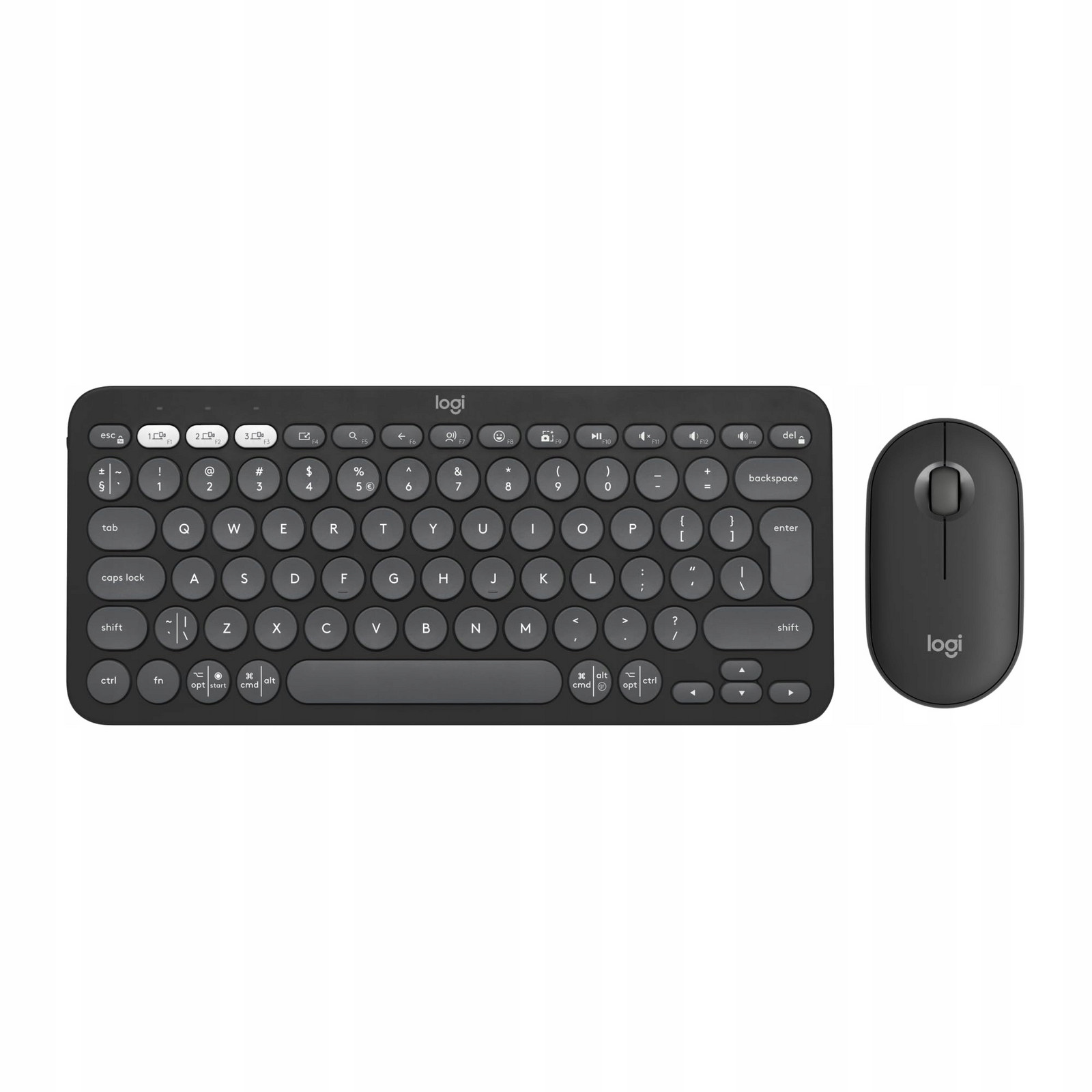 Set klávesnice a myši Logitech Pebble Combo 2 černá/šedá Qwerty Es