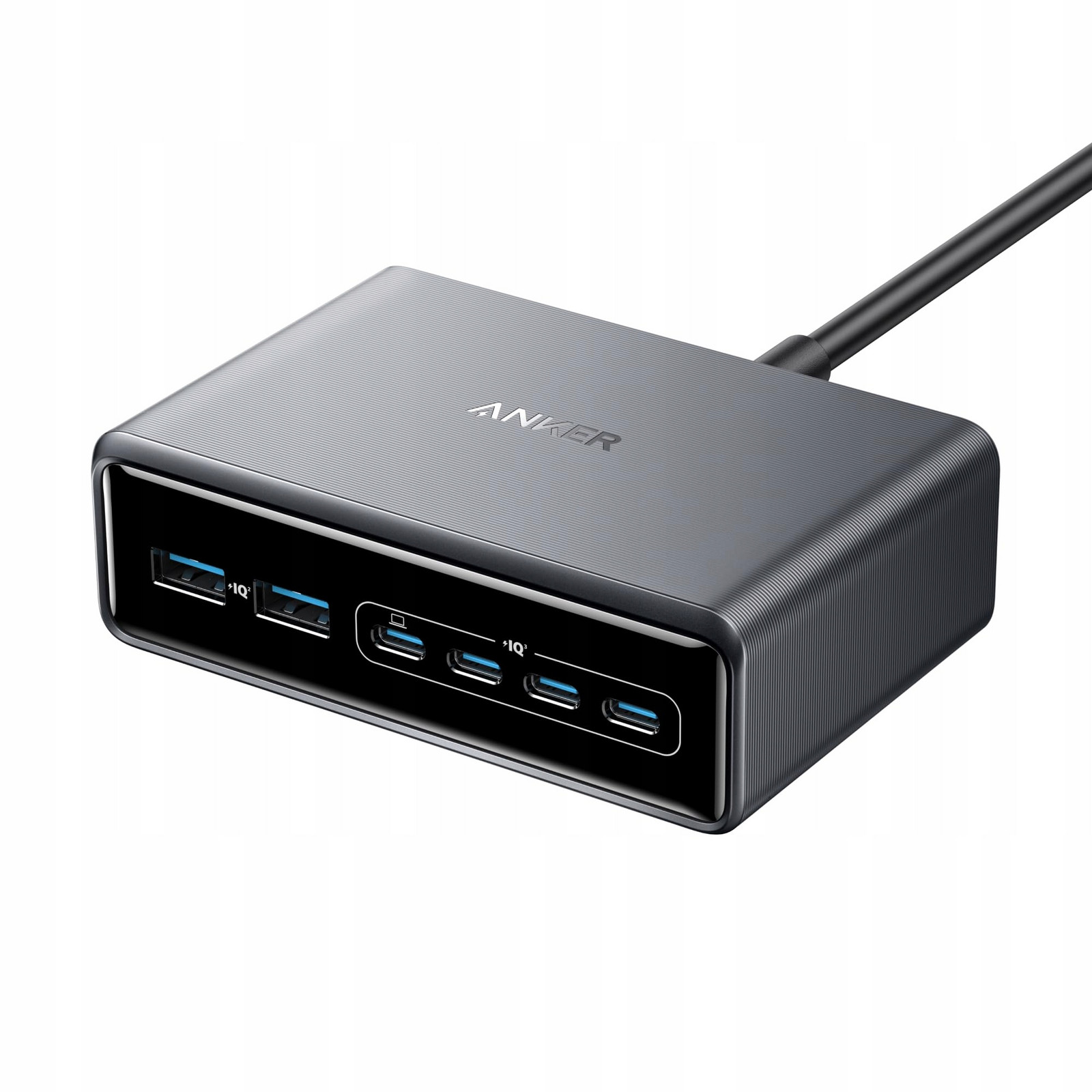 Víceportová nabíječka Anker Prime GaN 2x Usb-a 4x Usb-c Pd 200W Černá