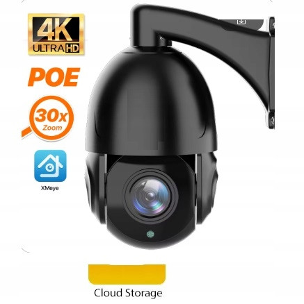 Ip kamera Wifi Ptz 4K 8MP Poe Venkovní kovové pouzdro 30násobný zoom