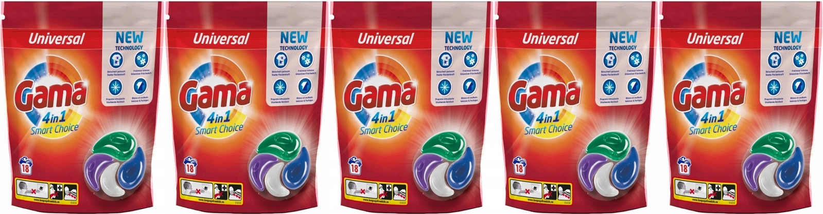 Gama Kapsle na praní univerzal Smart 4in1 New Technology 90ks