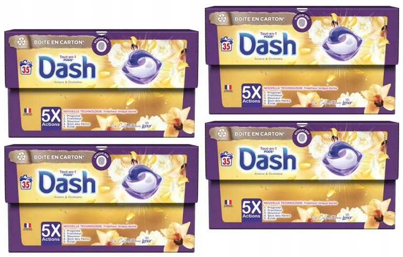 Dash All in One Ambra & Orchidej Univerzální kapsle na praní 35 ks