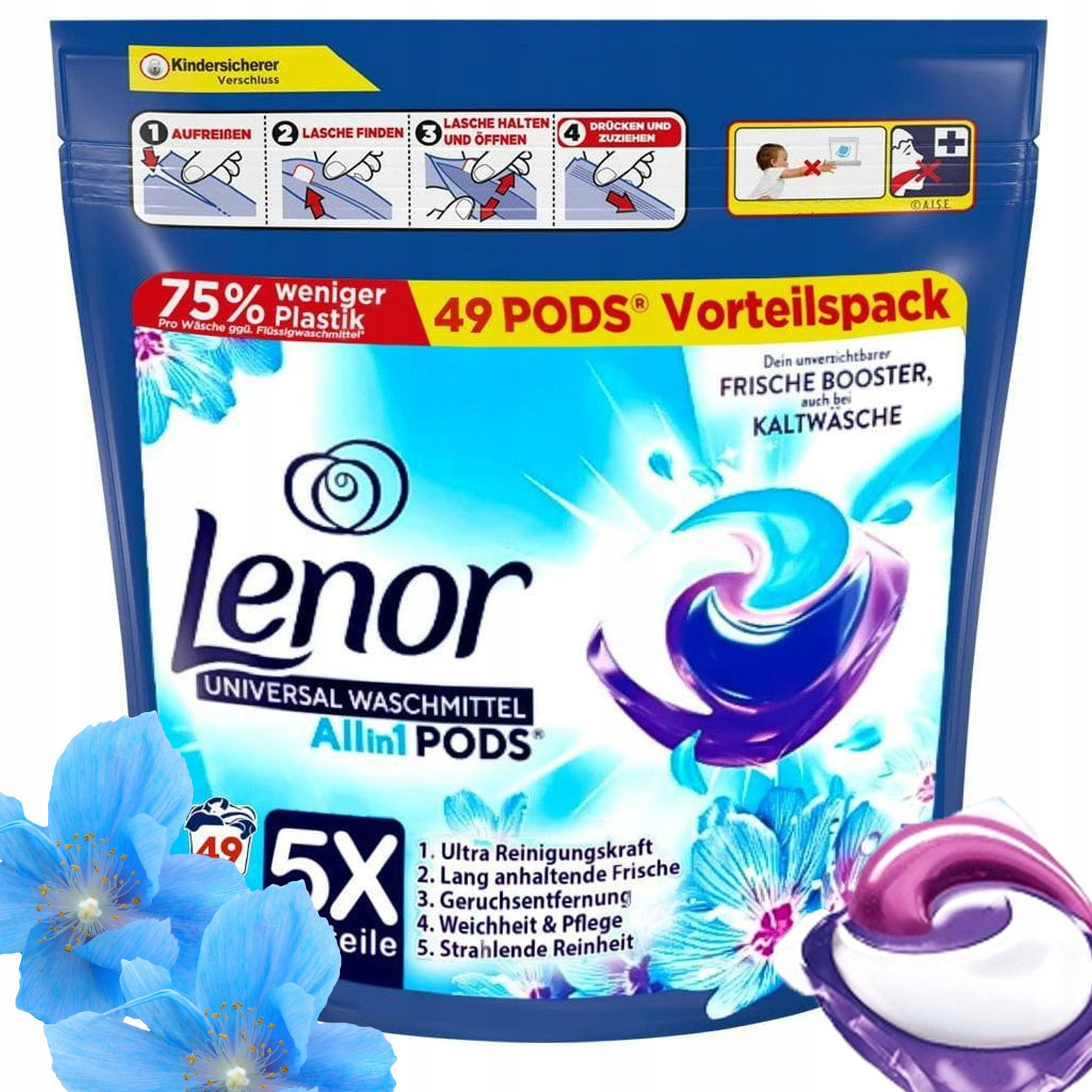 Lenor All-in1 kapsle na praní Spring Awakening 49 kusů