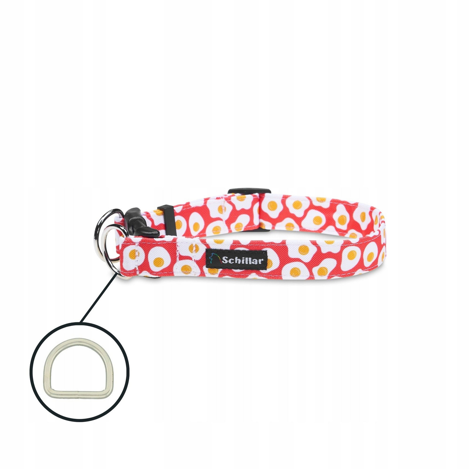 Obojek na přezku double lock pro velkého psa sázená vejce L XL 40-60cm