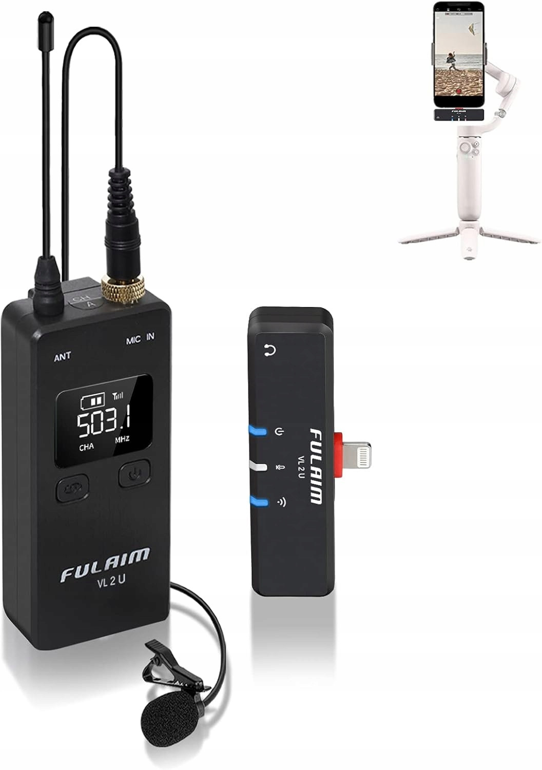 Fulaim VL2-1TX bezdrátový mikrofon pro Pc telefon