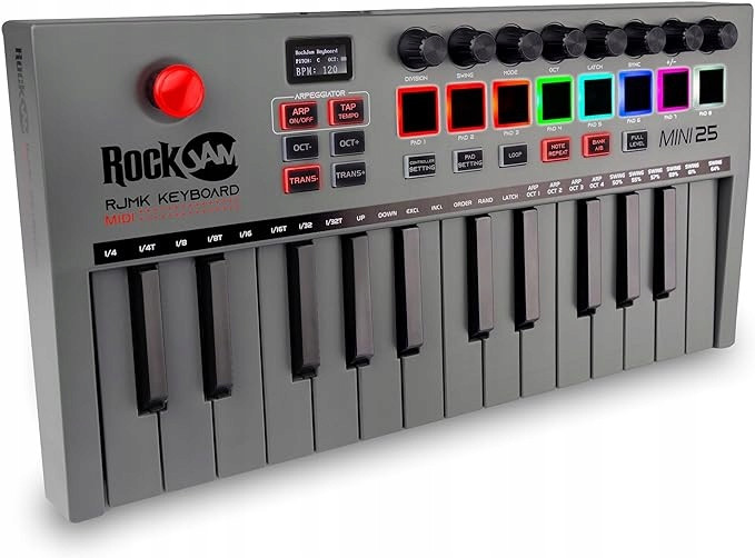 Rockjam, 25klávesový bezdrátový Usb a Bt MIDI ovladač klávesnice