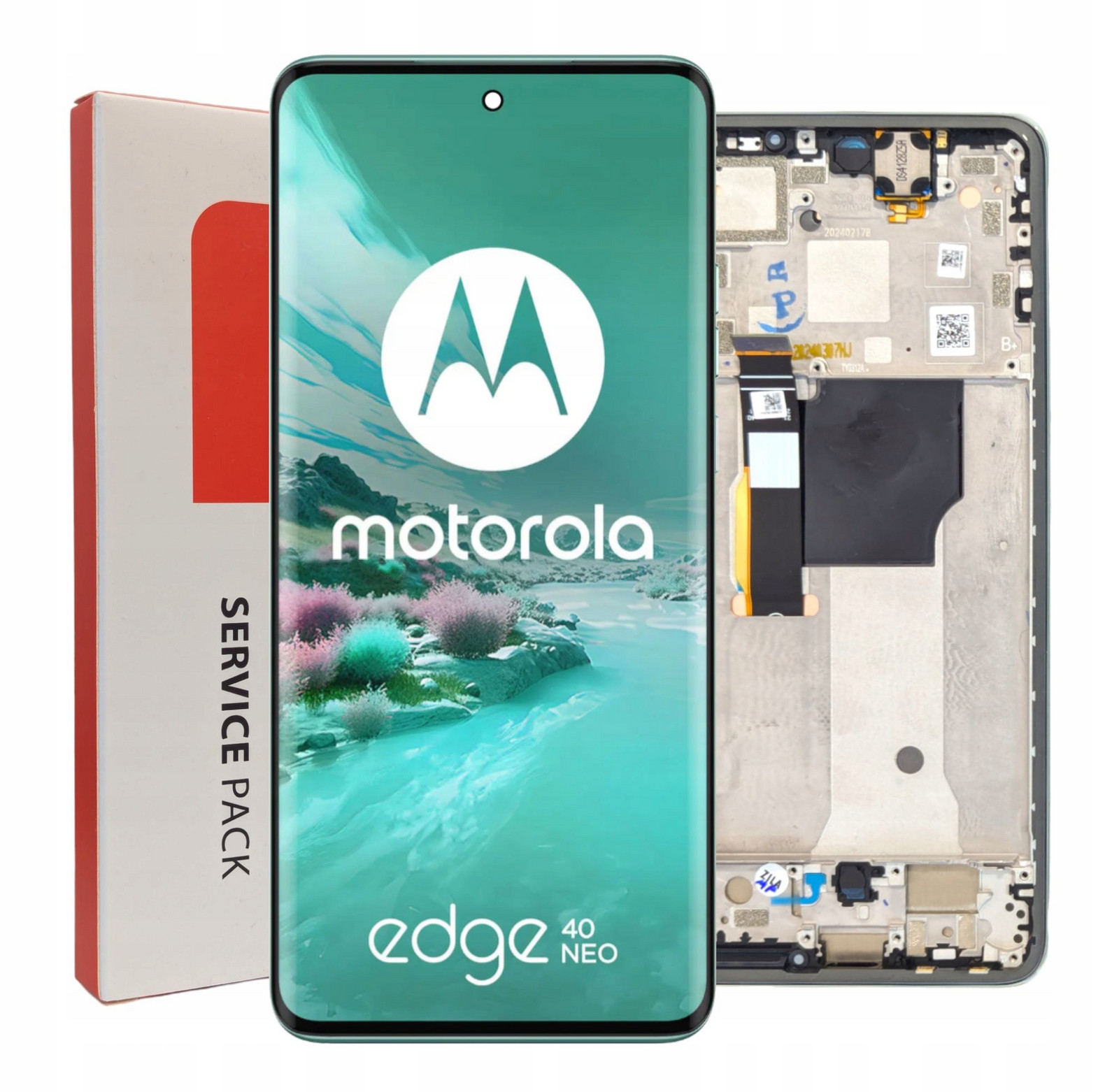 Originál LCD Displej Dotyk Pro Motorola Edge 40 Neo Rámeček Zelený