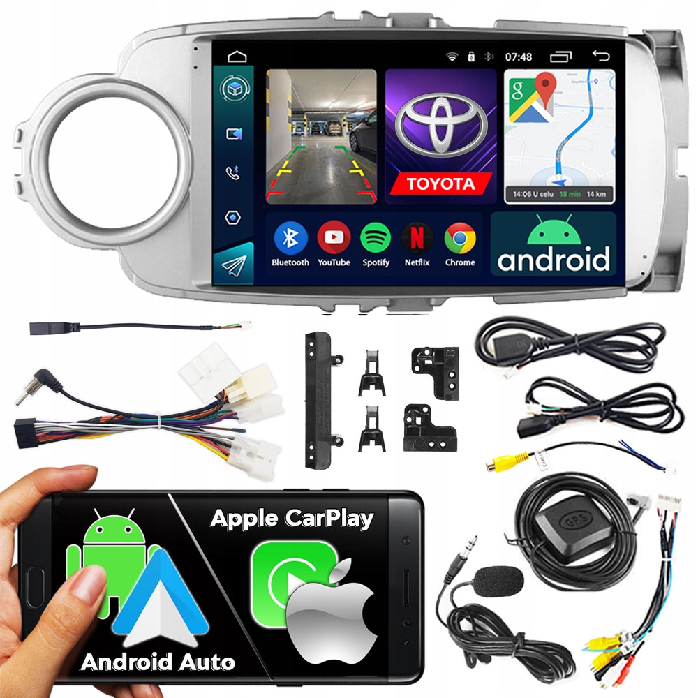 Ncs Autorádio RS-305 Toyota Yaris 3 III 2011-2020 Silver Android