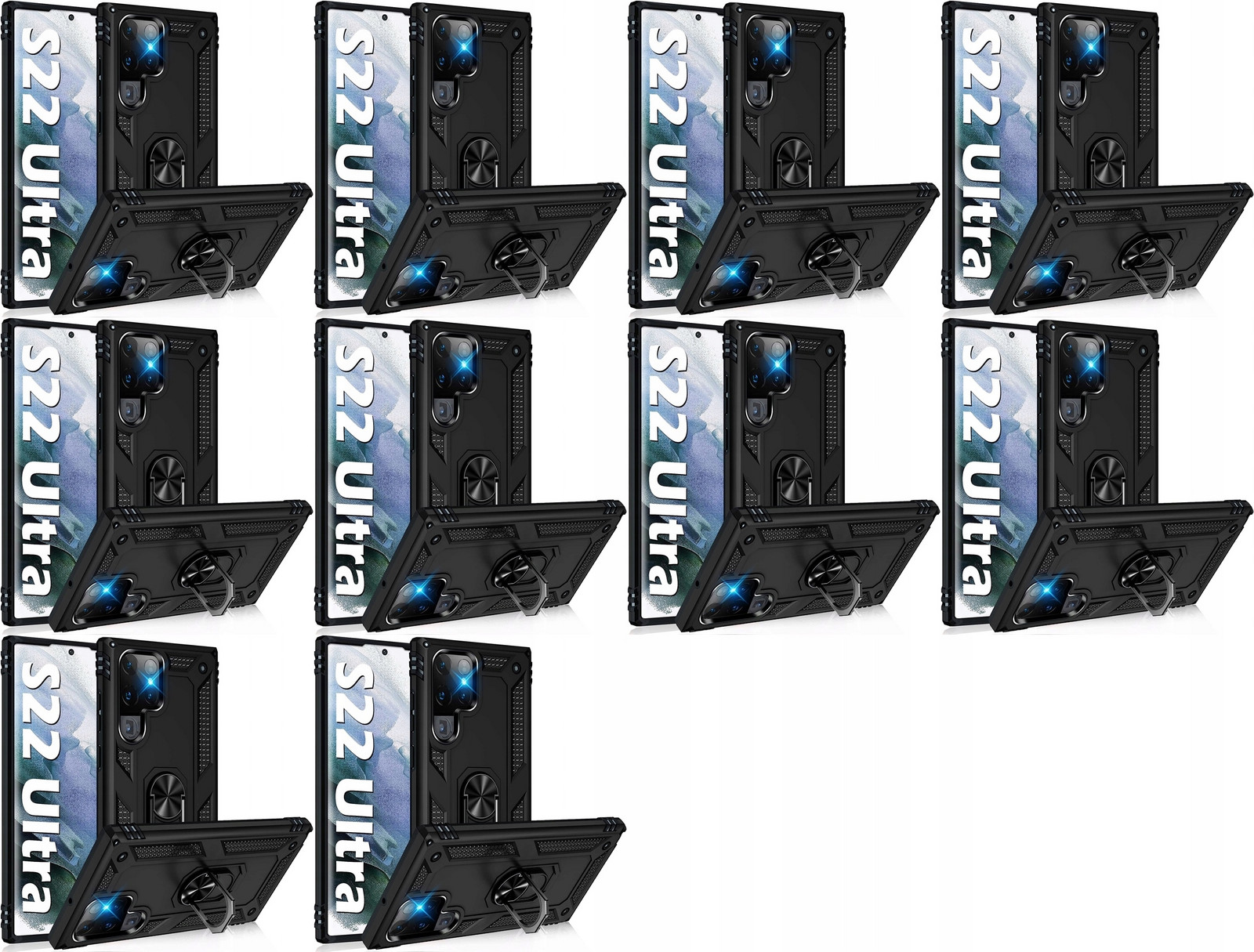 10x Pancéřové Pouzdro Samsung Galaxy S22 Ultra Černé