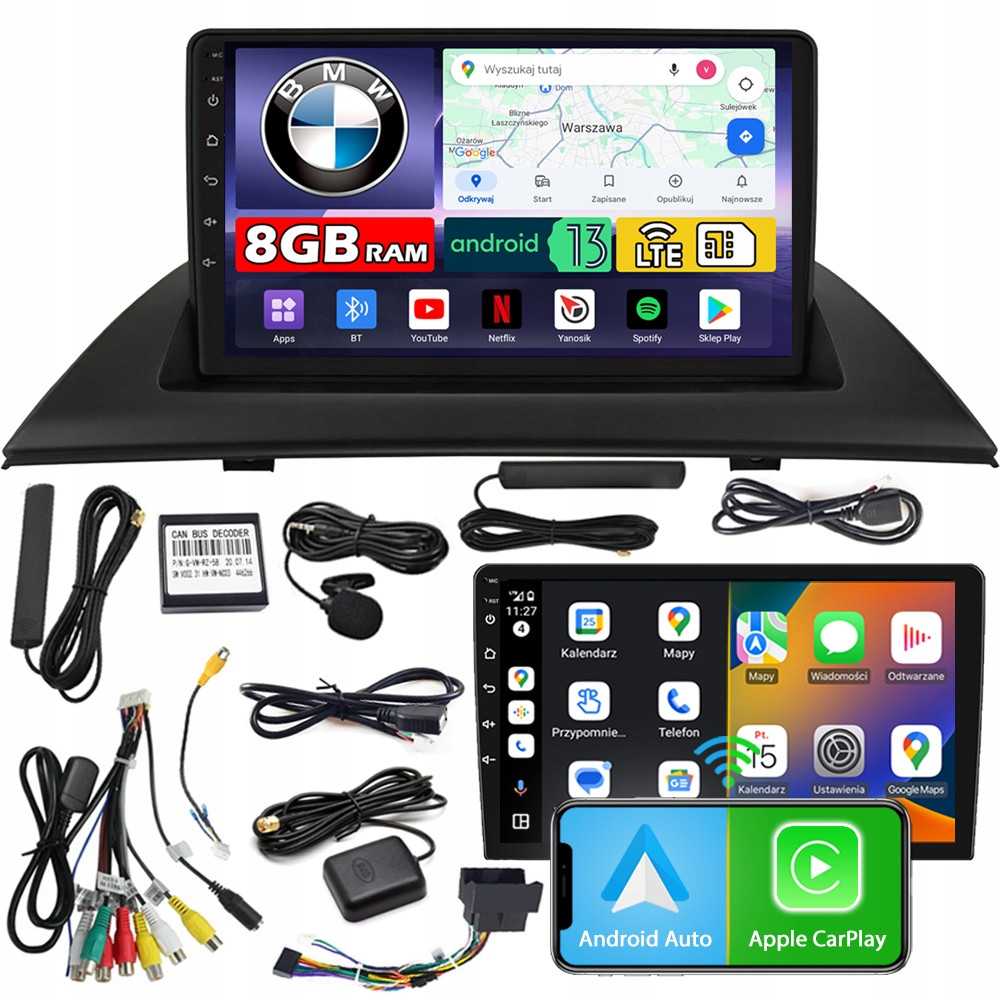 Ncs Autorádio ZQ9 Bmw X3 E83 2003-2010 Android Navigace 8GB Lte