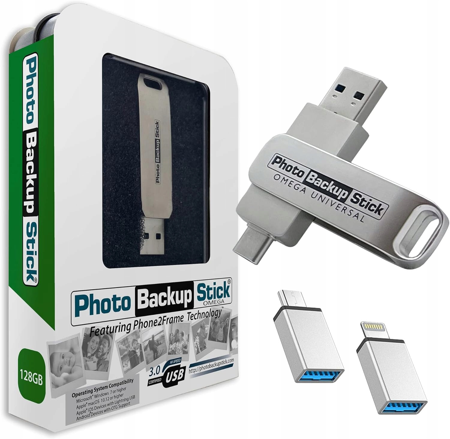 Photo Backup Stick Zálohování Fotografií Omega Na Libovolné 128GB Zařízení