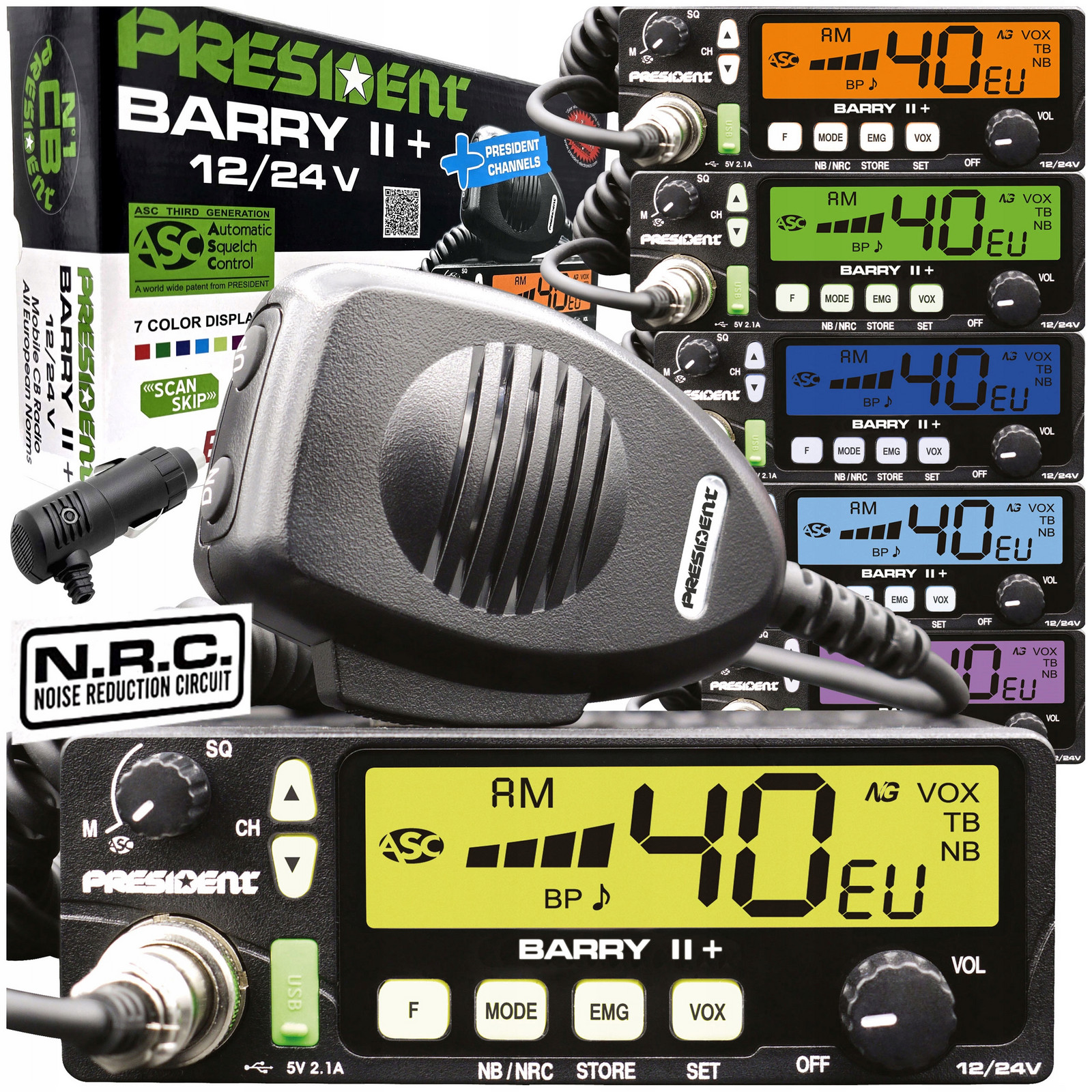 President Barry II Plus Asc Am/fm 12/24 V Nrc zlepšená kvalita příjmu