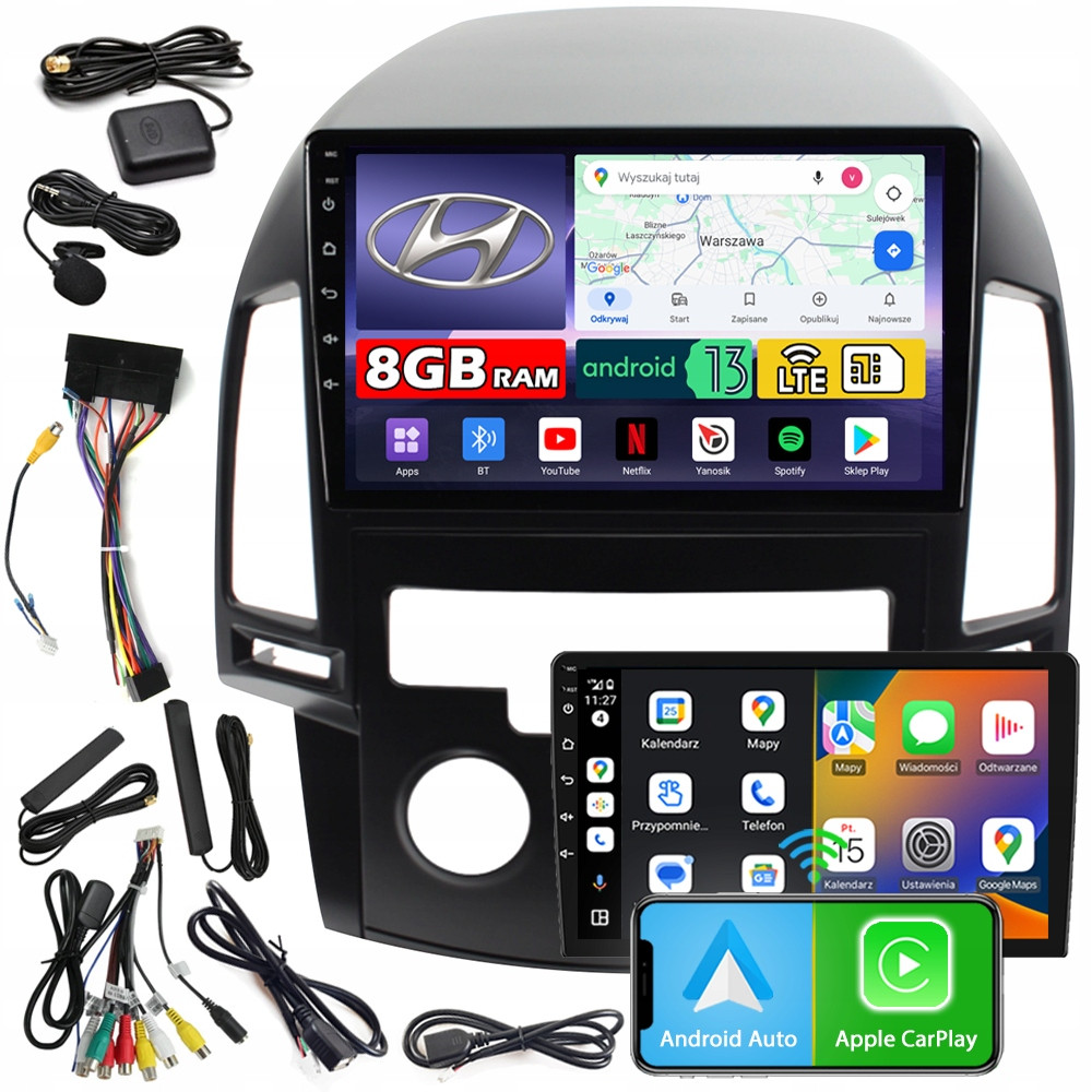 Autorádio Ncs ZQ9 Hyundai i30 I 2007-2012 Manual Android 8GB Lte