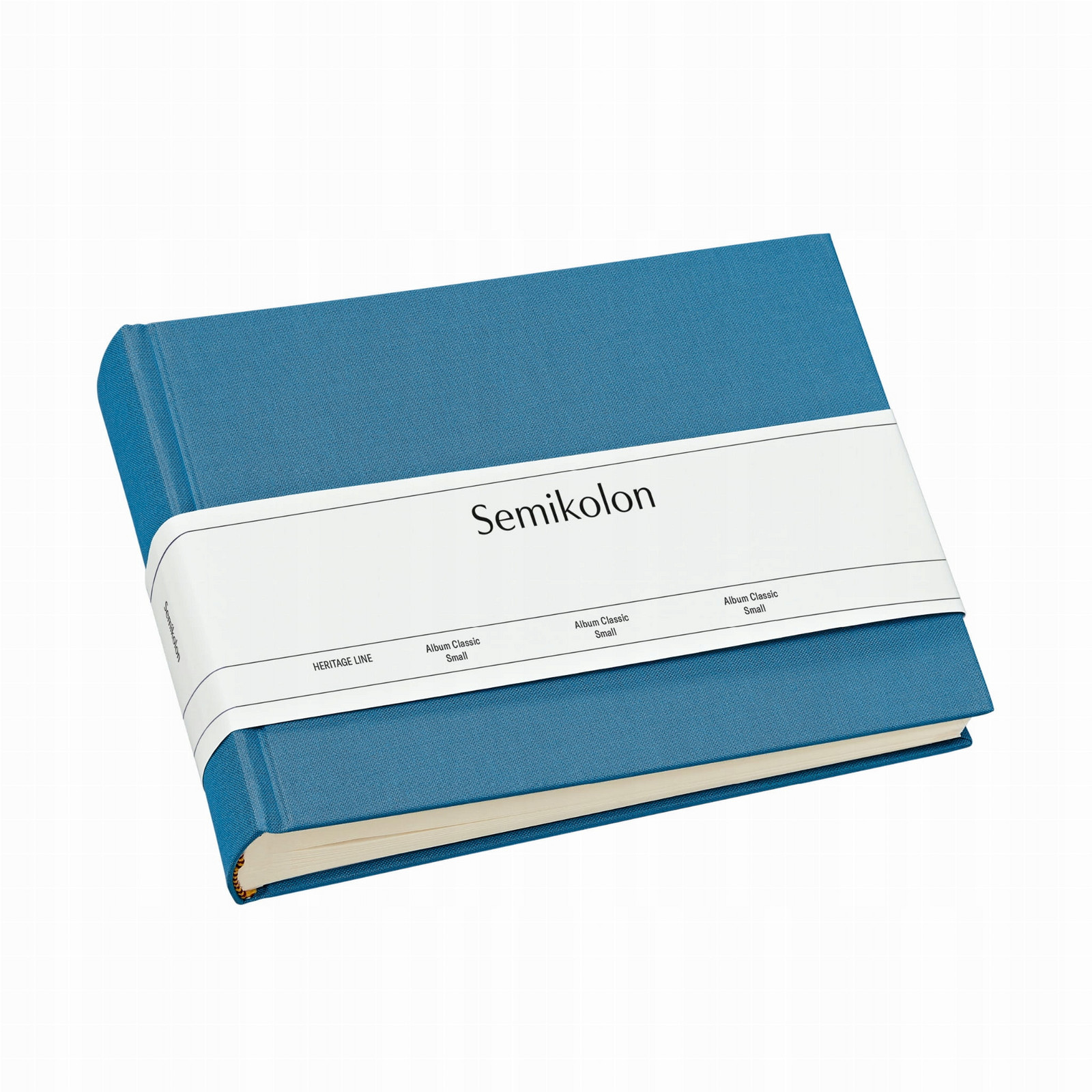 Album Semikolon Classic Small, krémové listy, azzurro