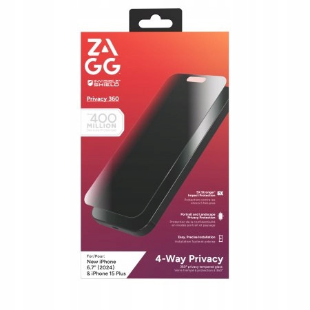 Zagg InvisibleShield Glass Elite Privacy 360 sklo s privátním filtrem pro iPhon