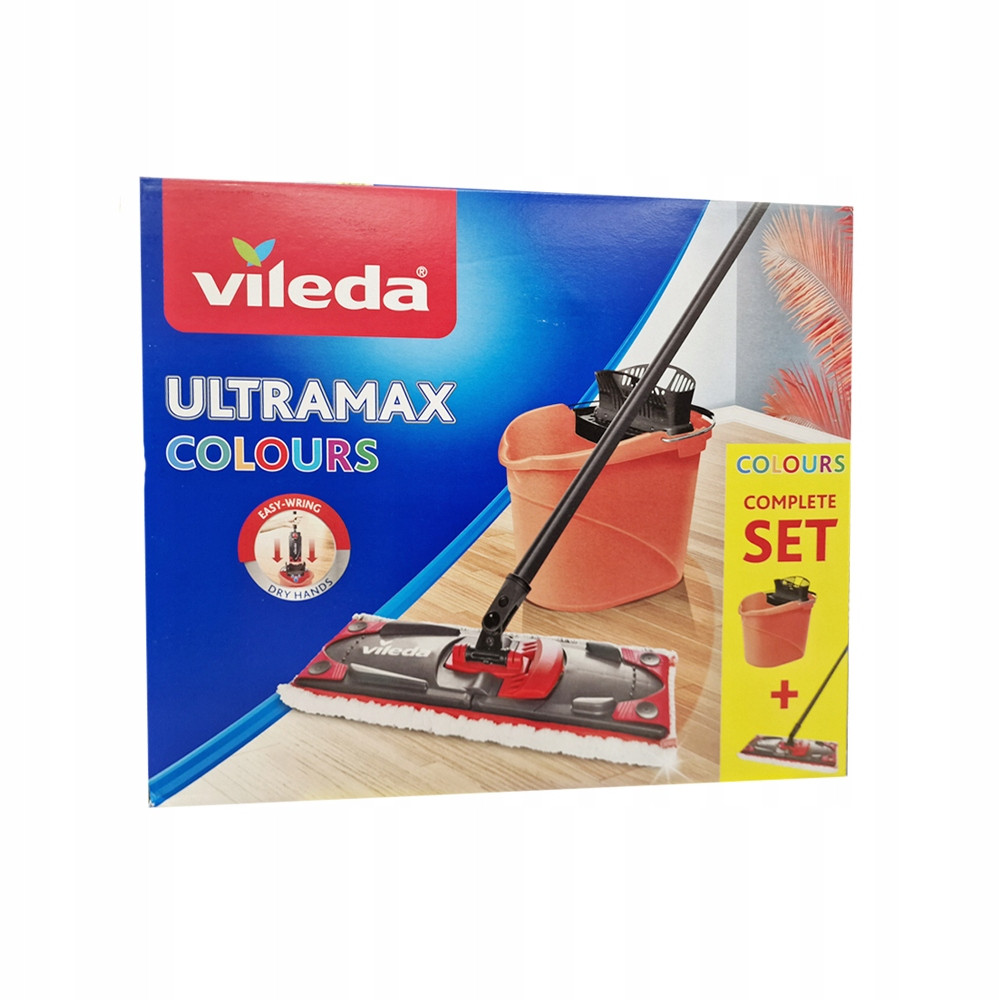 Kbelík a plochý mop Vileda Mop Vileda Ultramax Colours 35 cm