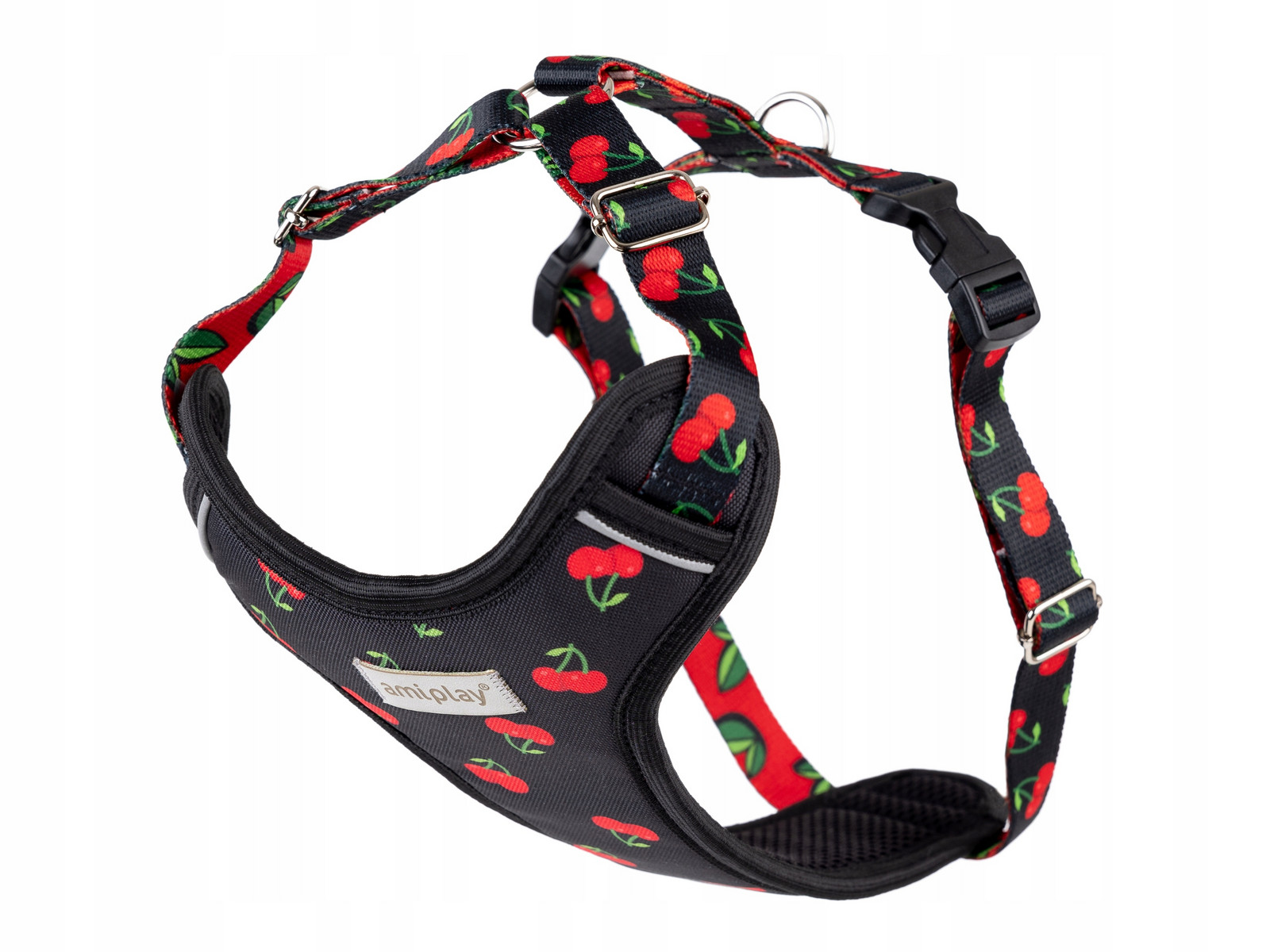 amiplay Postroj pro psa Discovery BeHappy L Cherry