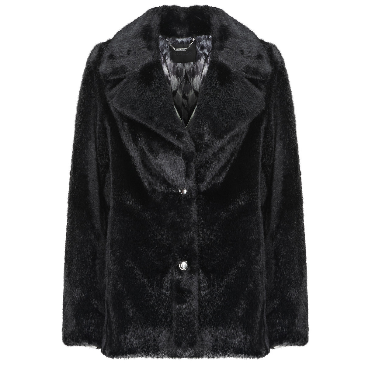 Guess  FILOMENA FAUX FUR JKT  Černá
