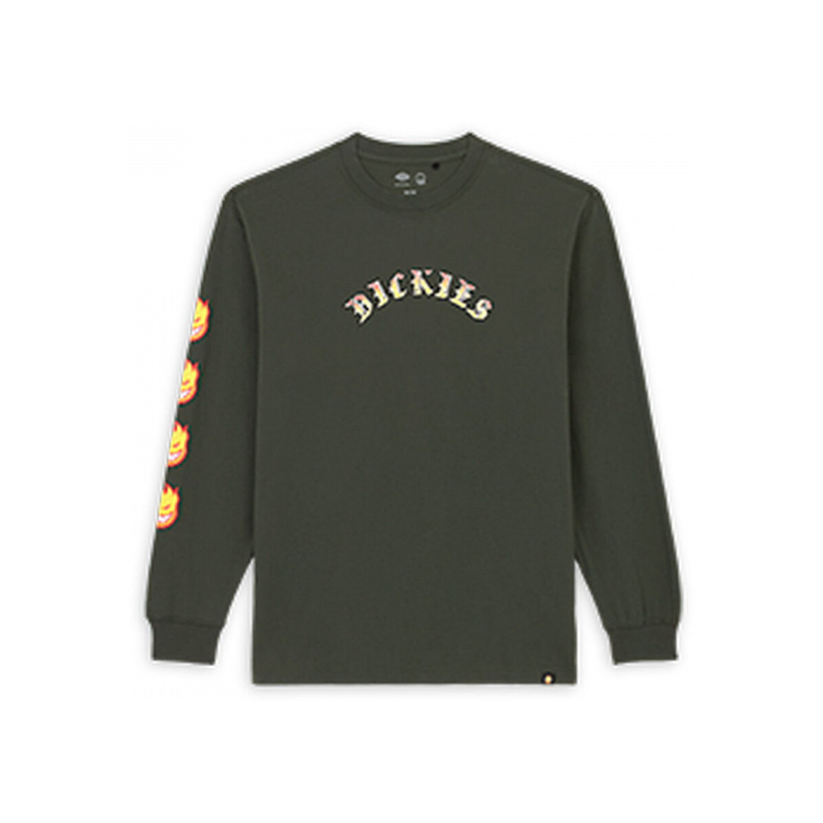 Dickies  x spitfire long sleeve tee  Zelená