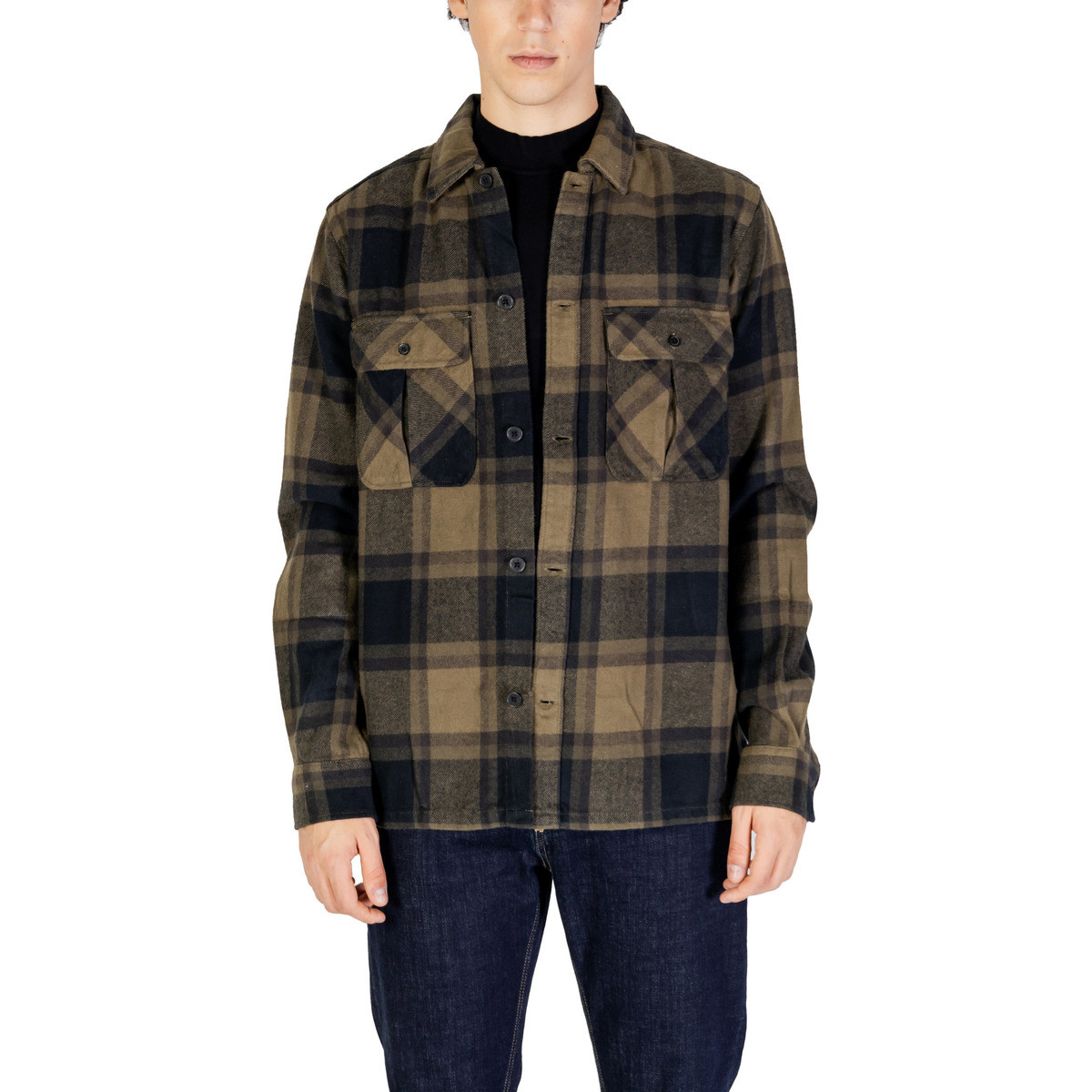 Only & Sons   ONSCEDRIC LIFE CHECK OVERSHIRT NOOS 22030843  Zelená