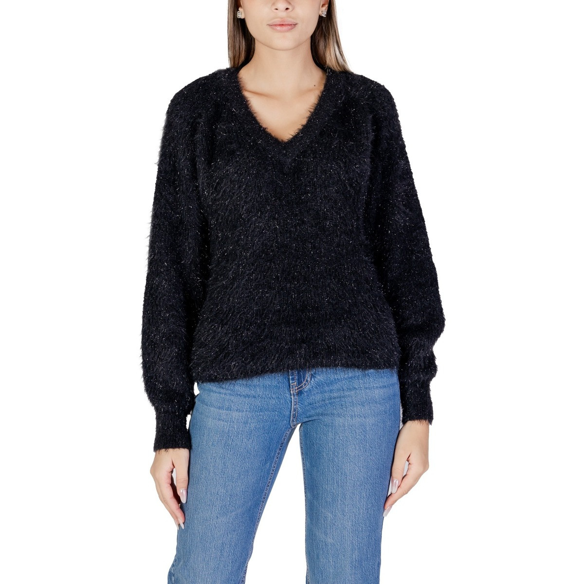 Vero Moda  VMNERA LS V-NECK PULLOVER BOO 10310874  Černá