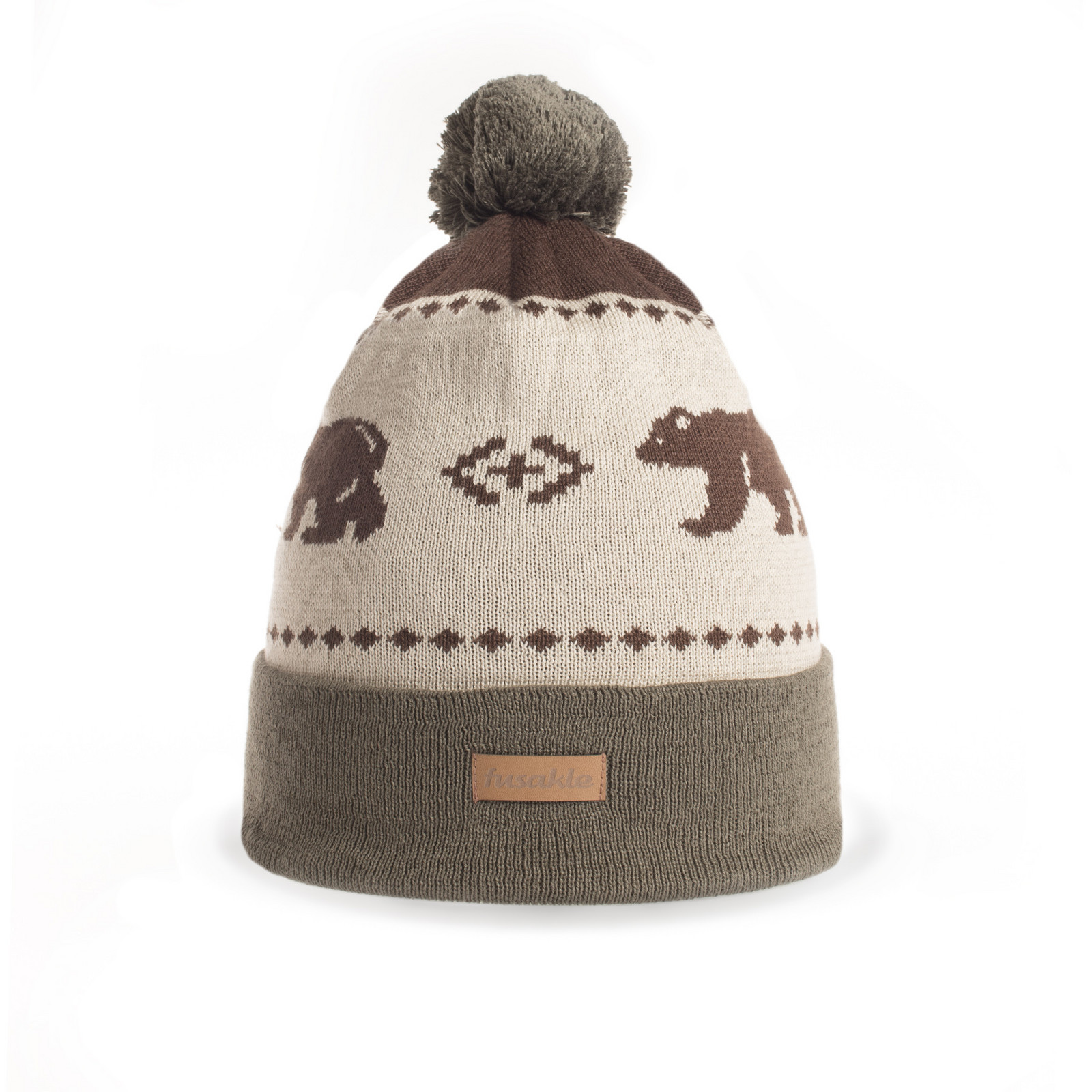 Čepice Grizly khaki hnědá