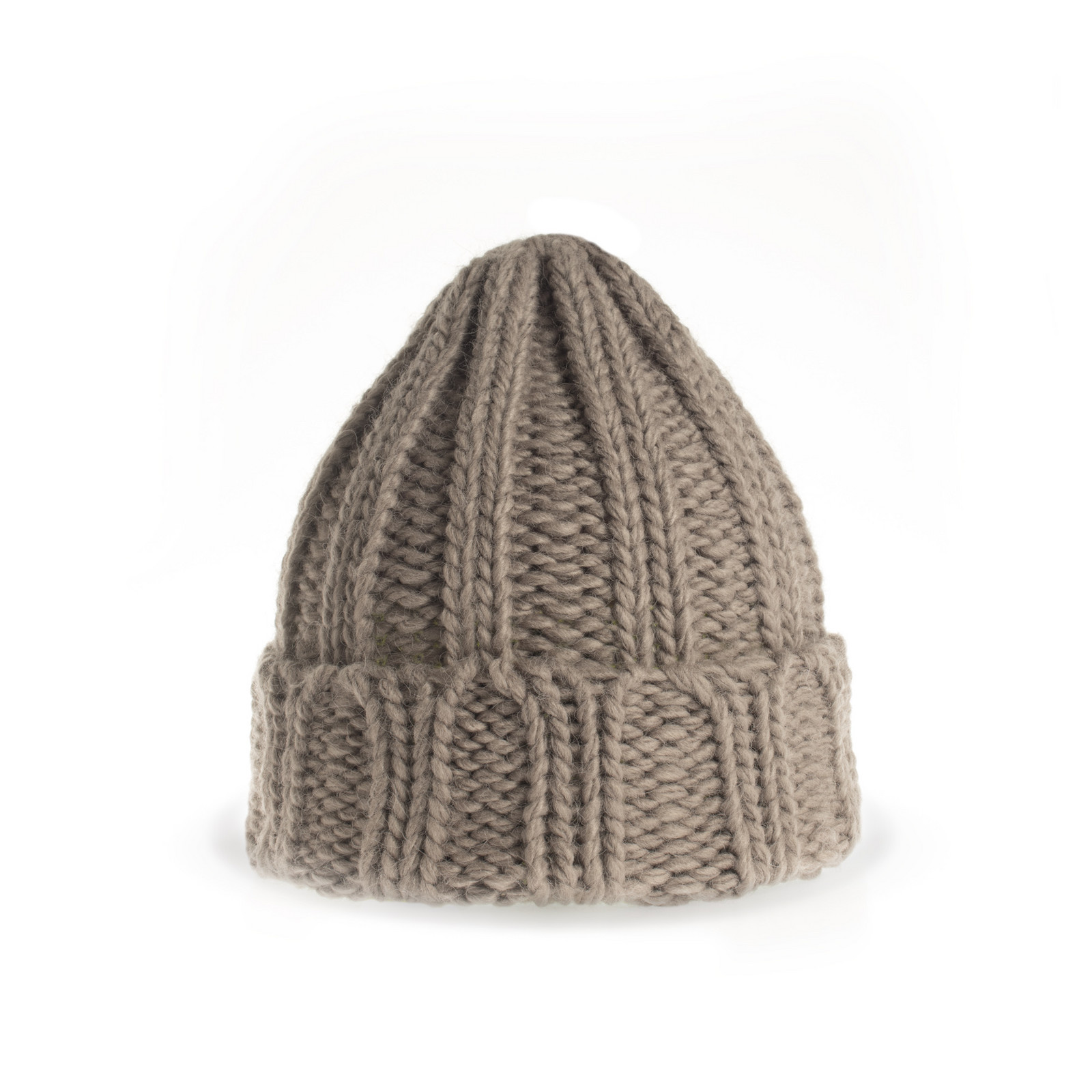 Čepice Vlněná hrubá hnědá